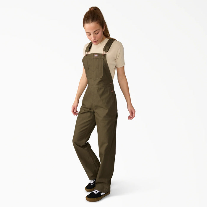 Dickies Relaxed Bib Overalls-Short - Women's Moss Green
