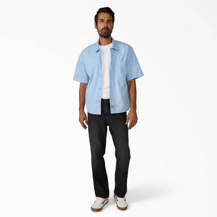 Dickies Venedocia Stripe Short-Sleeve Shirt - Men's Endless Sky