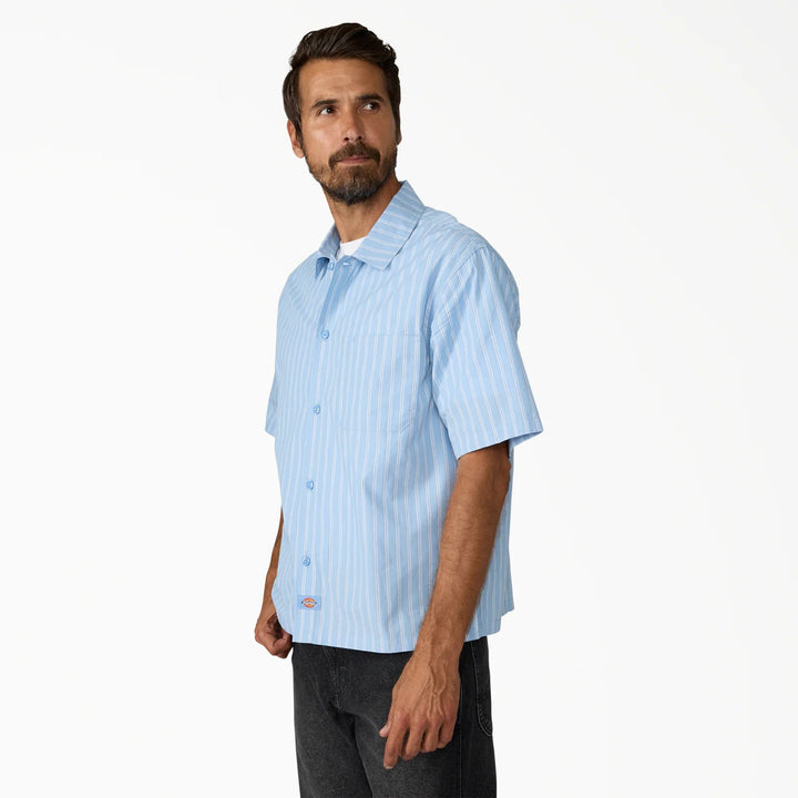 Dickies Venedocia Stripe Short-Sleeve Shirt - Men's Endless Sky