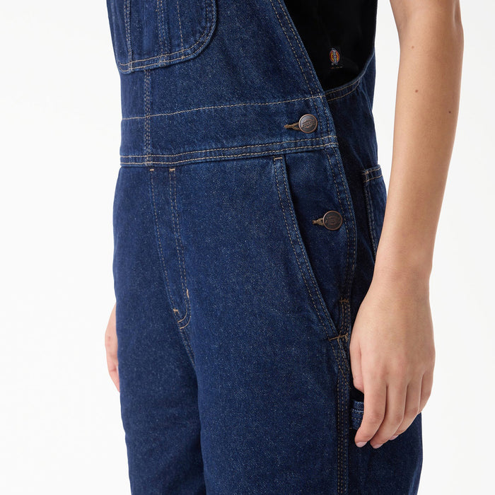 Dickies Loose Denim Bibs - Women's Dark Indigo