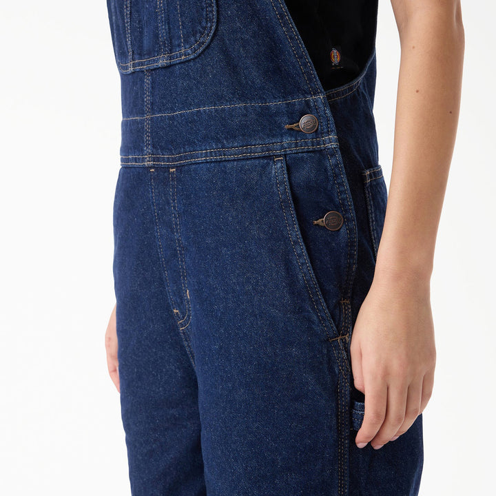 Dickies Loose Denim Bibs - Women's Dark Indigo