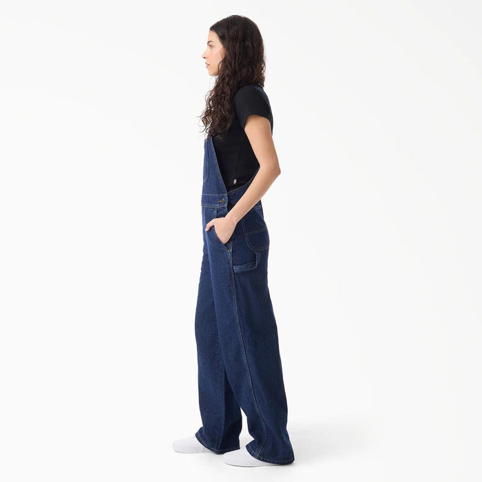 Dickies Loose Denim Bibs - Women's Dark Indigo