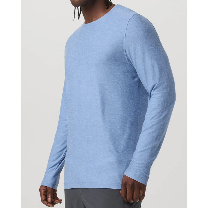 Vuori Long-Sleeve Strato Tech T-Shirt - Men's Isle Blue Heather