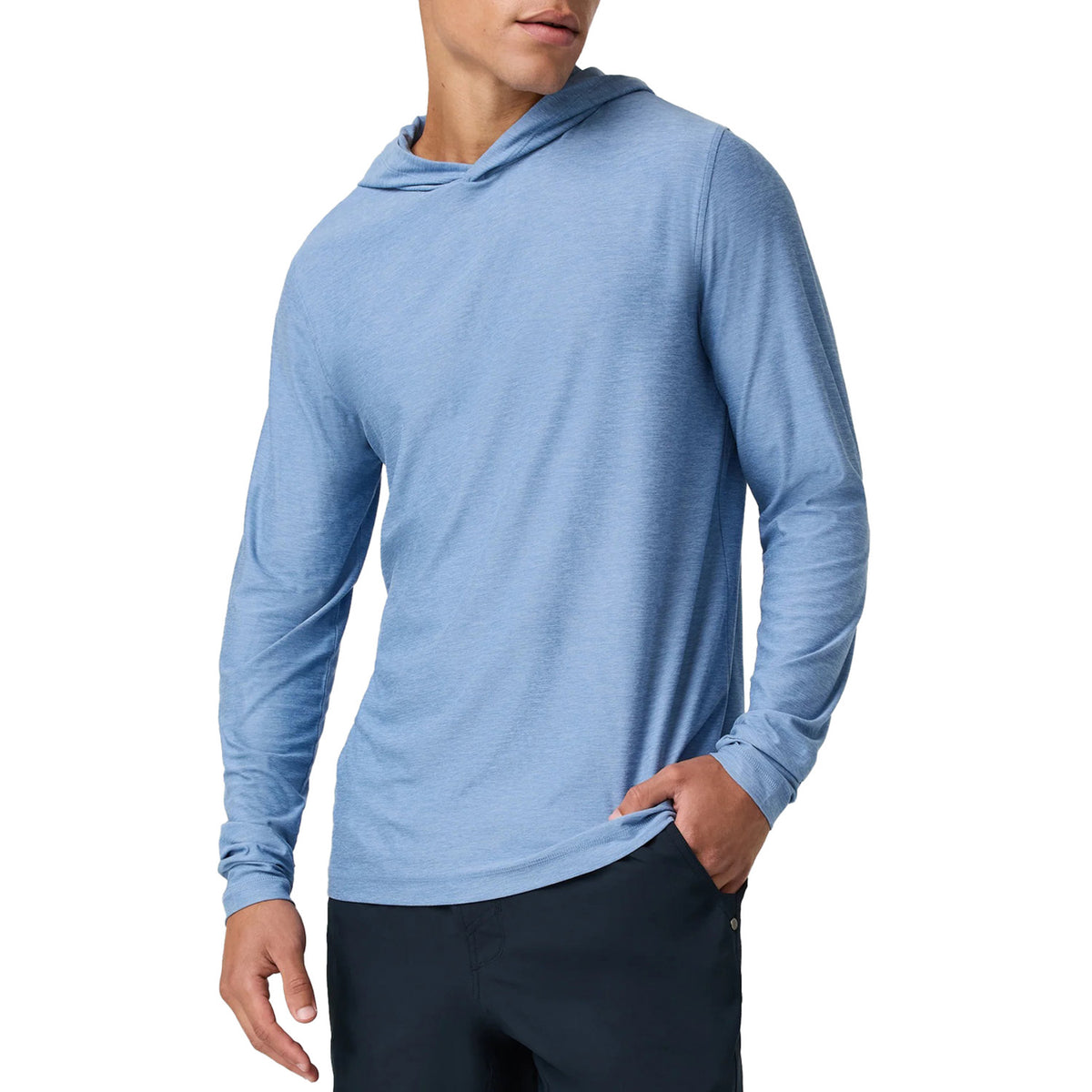 Vuori Strato Tech Hoodie - Men's Isle Blue Heather