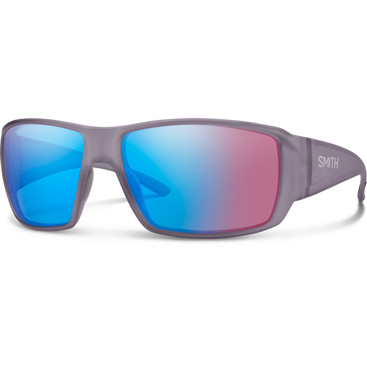 Smith Guide's Choice Sunglasses Matte Meteorite Crystal/ChromaPop Low Light Rose Blue Mirror