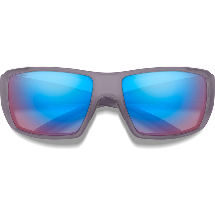 Smith Guide's Choice Sunglasses Matte Meteorite Crystal/ChromaPop Low Light Rose Blue Mirror