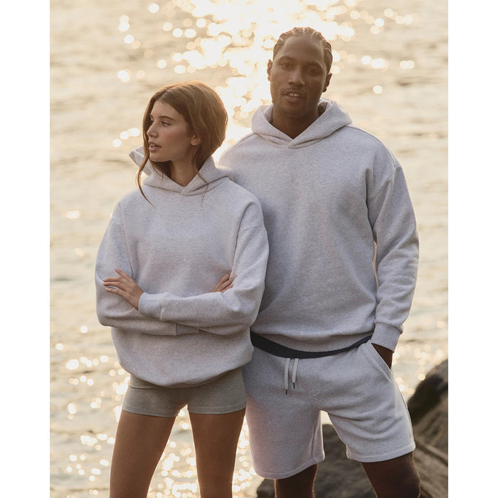 Vuori Restore Oversized Hoodie - Unisex Pale Grey Heather