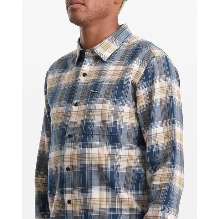 Volcom Caden Plaid Long-Sleeve Shirt - Men's Dirty White