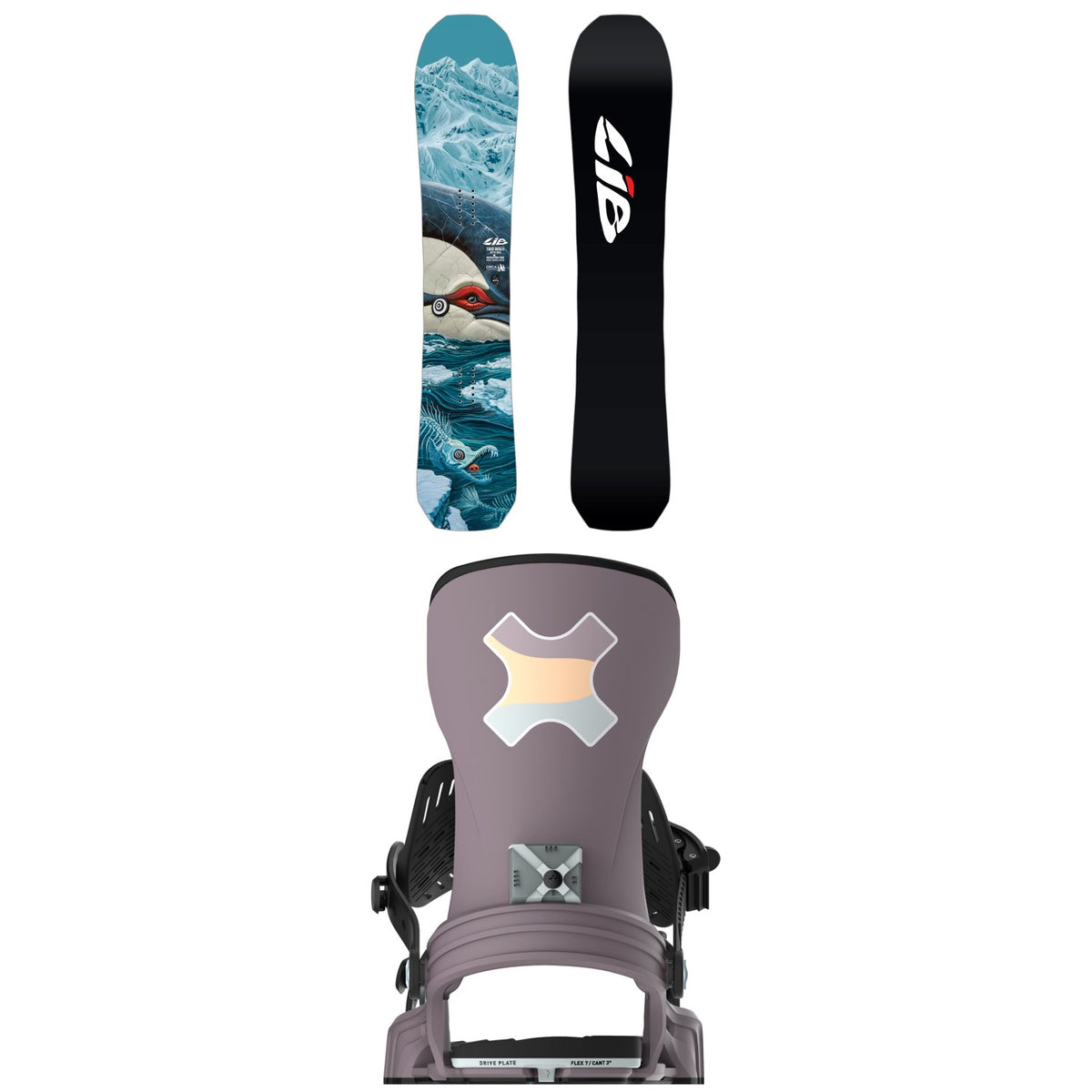 Lib Tech T. Rice Orca II Snowboard + Bent Metal Stylist Snowboard Bindings - Women's