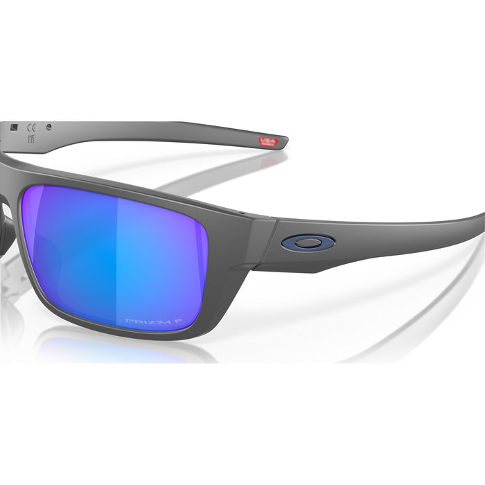 Oakley Drop Point Sunglasses Matte Dark Grey/Prizm Sapphire Polarized