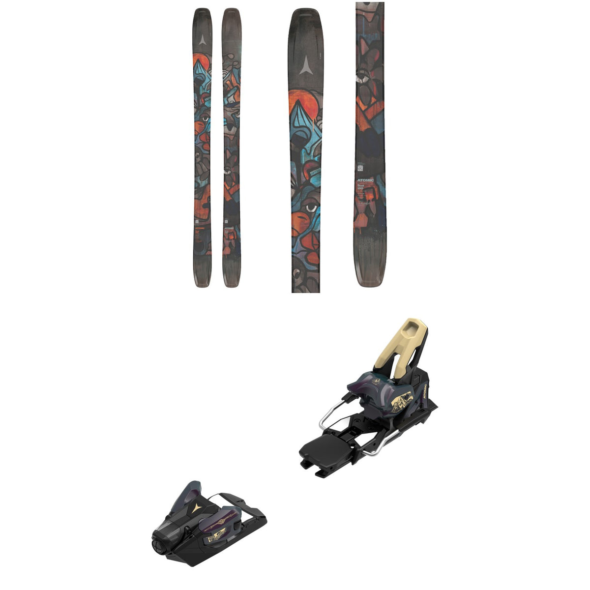 Atomic Bent 100 Skis + Atomic Strive 14 GW Ski Bindings 2026