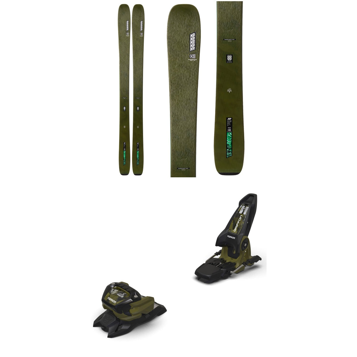 K2 Mindbender 106 C Skis 2026 + Marker Griffon 13 ID Ski Bindings