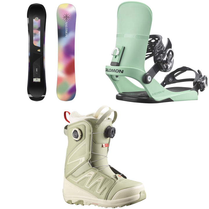 Salomon Wonder Snowboard + EDB Snowboard Bindings + Ivy BOA SJ Snowboard Boots - Women's 2026