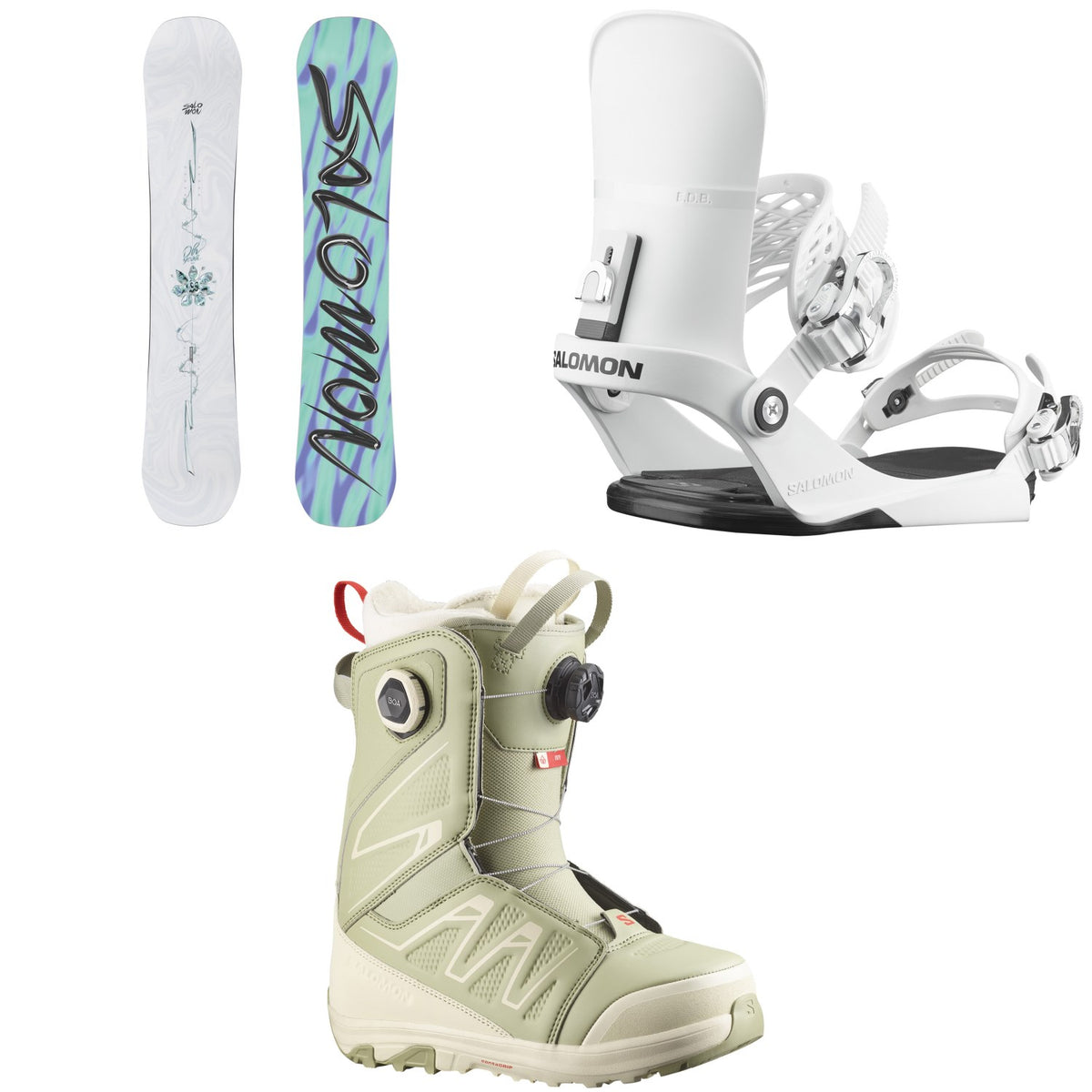 Salomon Oh Yeah Snowboard + EDB Snowboard Bindings + Ivy BOA SJ Snowboard Boots - Women's 2026