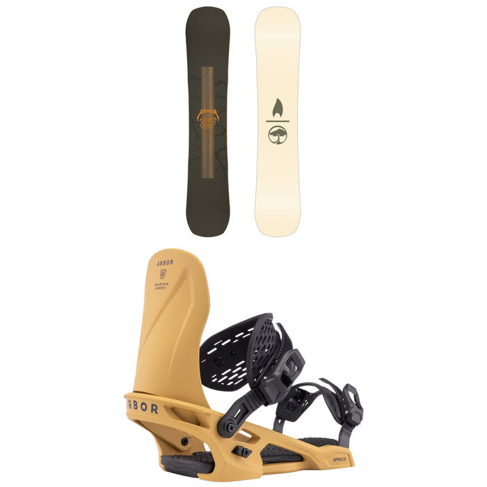 Arbor Draft Snowboard + Spruce Snowboard Bindings 2026