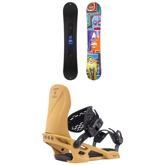 Arbor Metal Machine Snowboard + Spruce Snowboard Bindings 2026