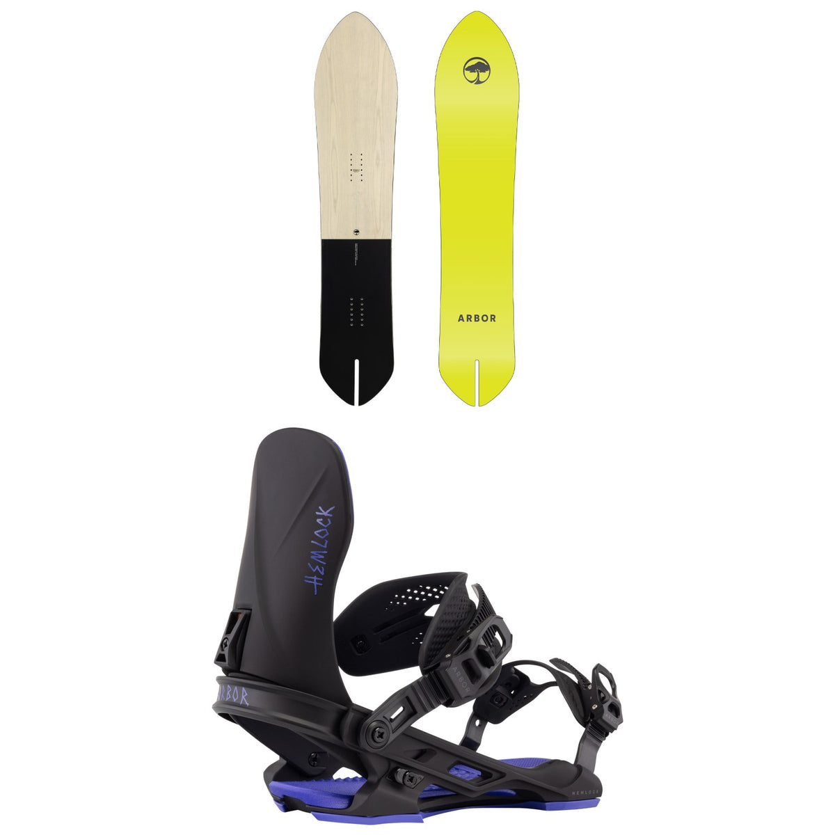 Arbor Terra Pin PFD Snowboard + Hemlock Snowboard Bindings 2026