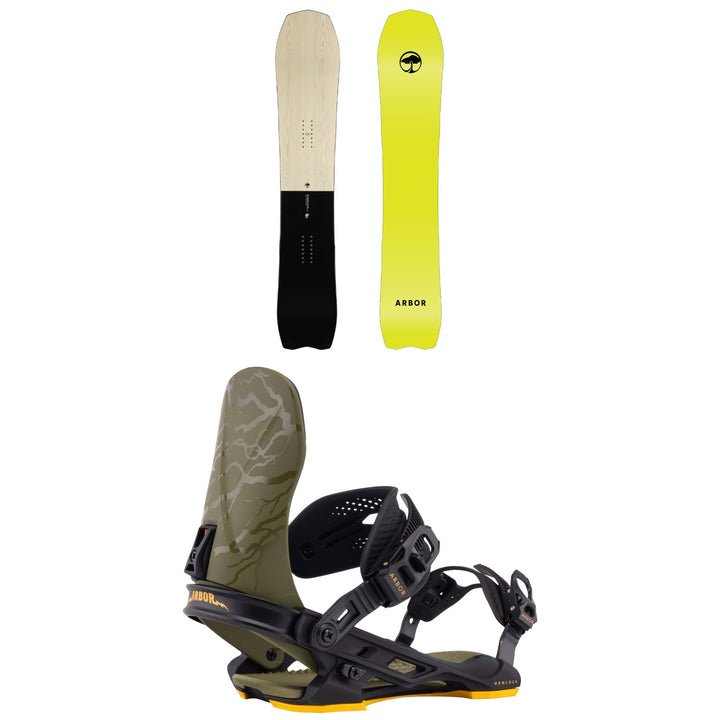 Arbor GPS Snowboard + Hemlock Snowboard Bindings 2026