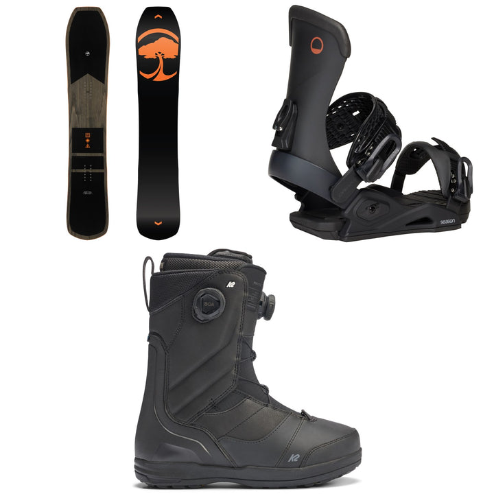 Arbor Coda Snowboard + Season Meld Snowboard Bindings + K2 Maysis Snowboard Boots 2026