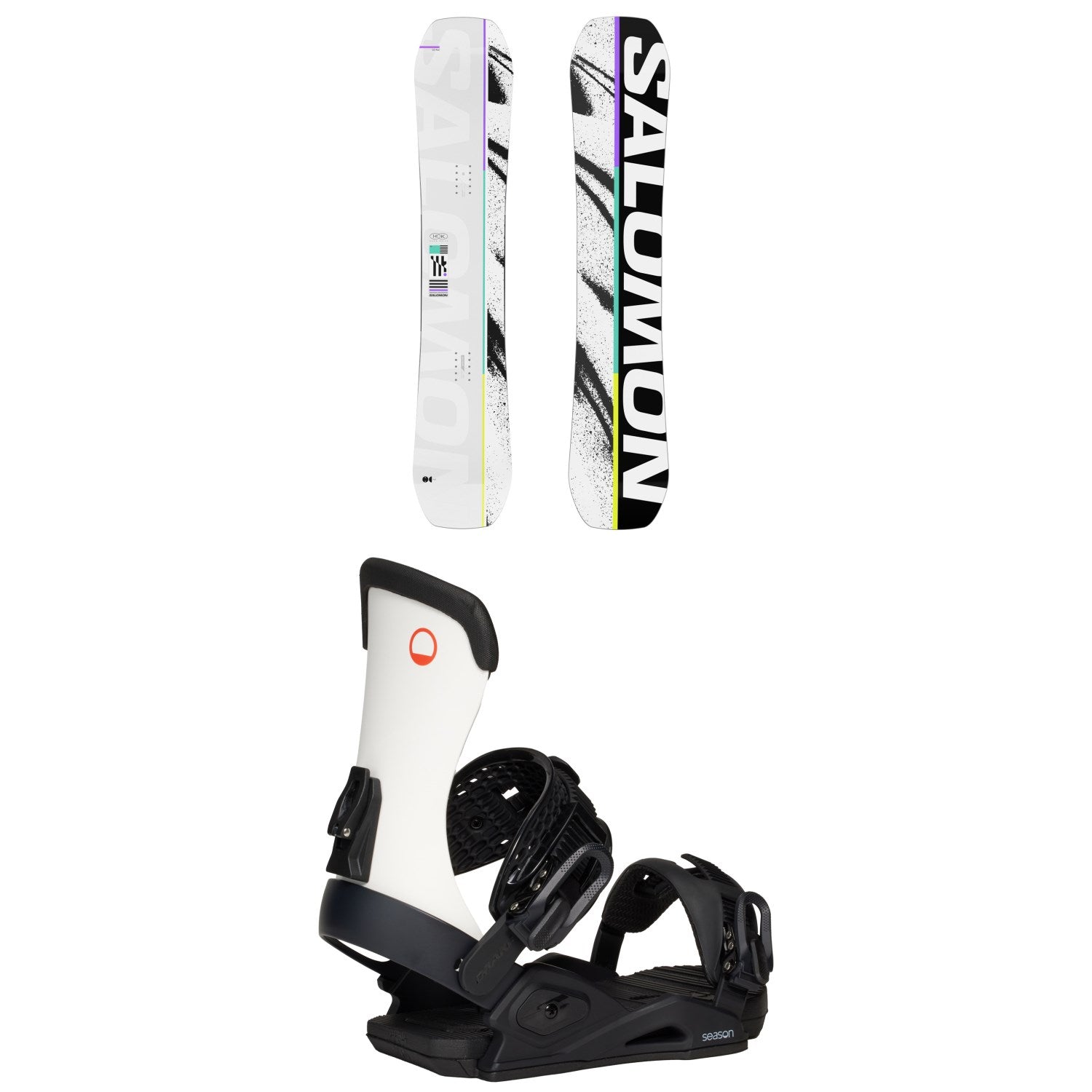 Salomon Huck Knife Snowboard + Season Meld Snowboard Bindings 2026