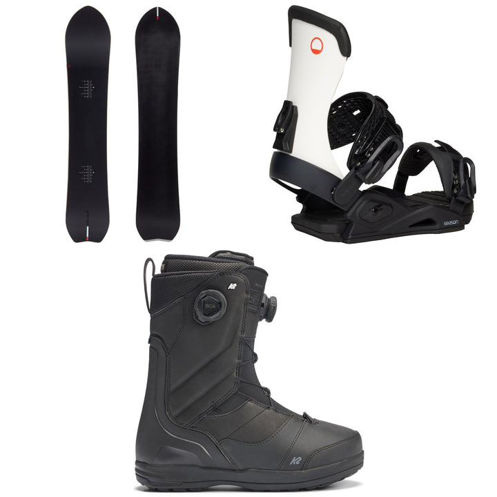Season Aero Snowboard + Season Meld Snowboard Bindings + K2 Maysis Snowboard Boots