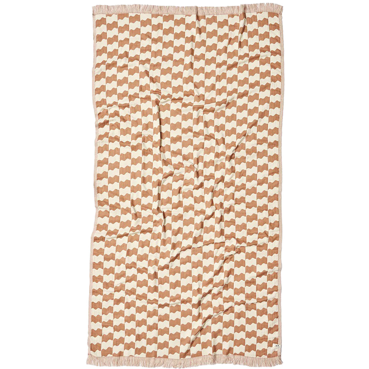 Slowtide Checker Driftweave Turkish Towel Mocha