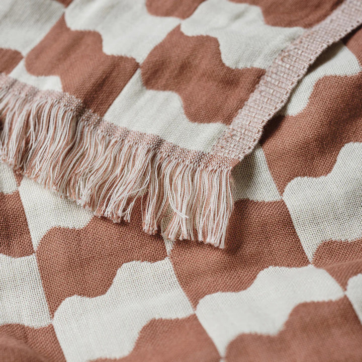 Slowtide Checker Driftweave Turkish Towel Mocha