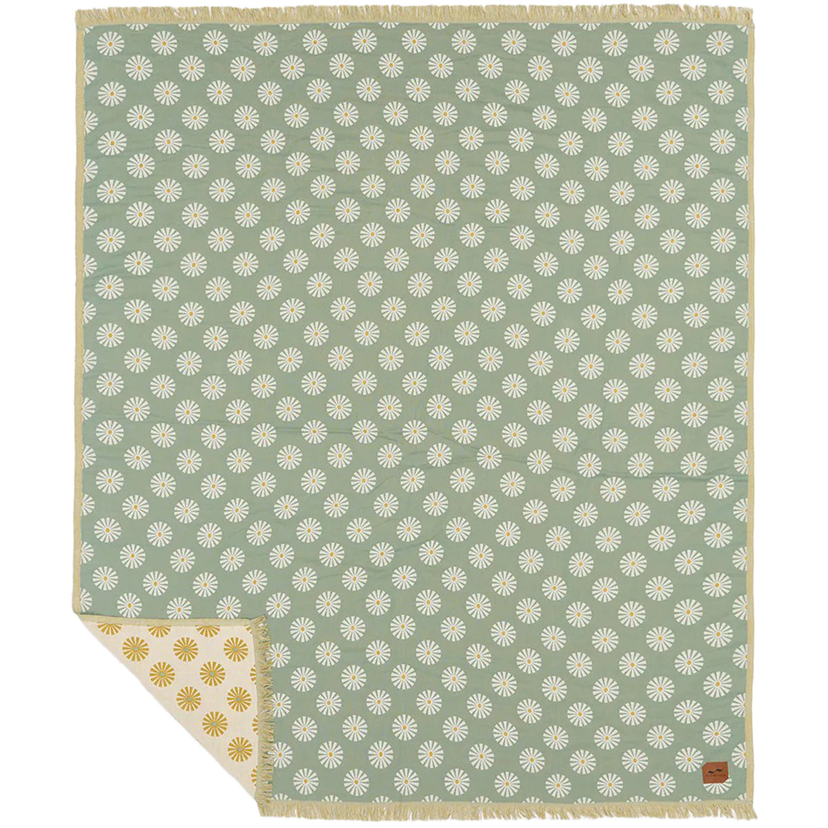 Slowtide Sun Dazed Driftweave Blanket Green