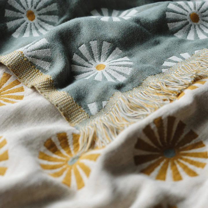 Slowtide Sun Dazed Driftweave Blanket Green