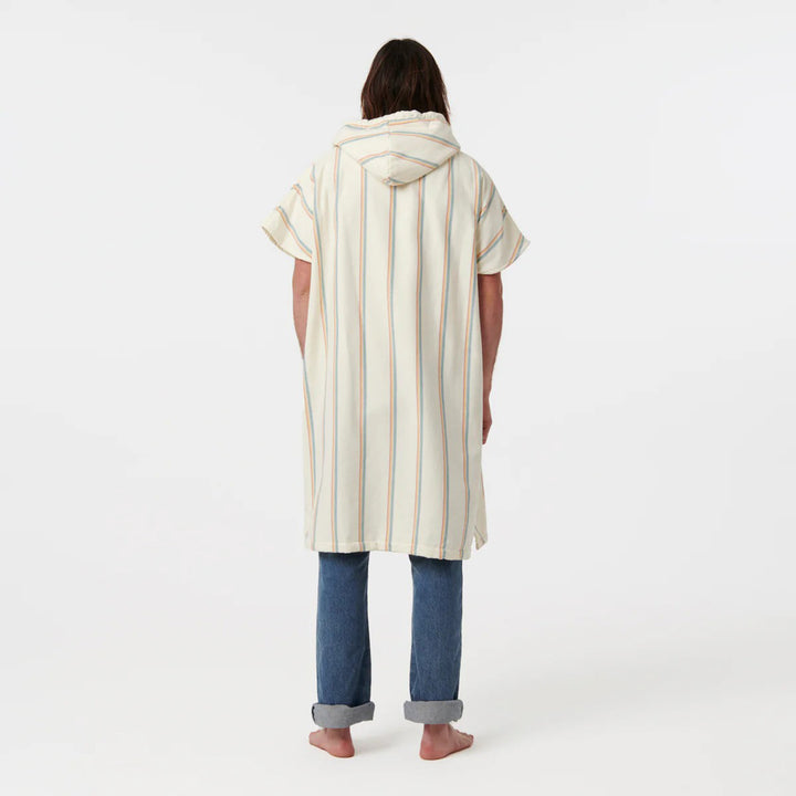 Slowtide Baja Stripe Poncho Cream