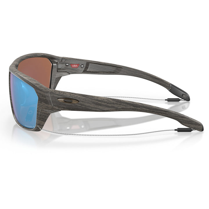 Oakley Split Shot Sunglasses Woodgrain/Prizm Deep Water Polarized
