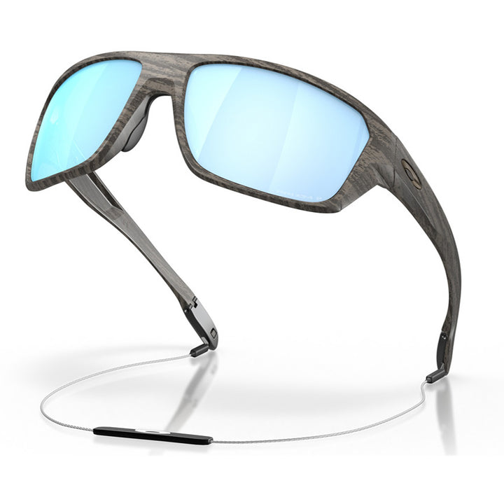Oakley Split Shot Sunglasses Woodgrain/Prizm Deep Water Polarized