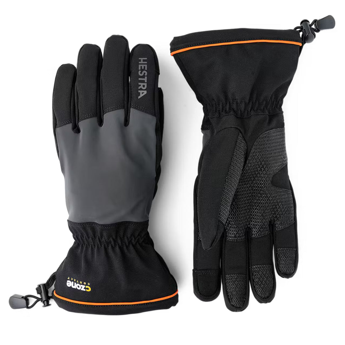 Hestra CZone Contact Gauntlet Gloves Black/Charcoal