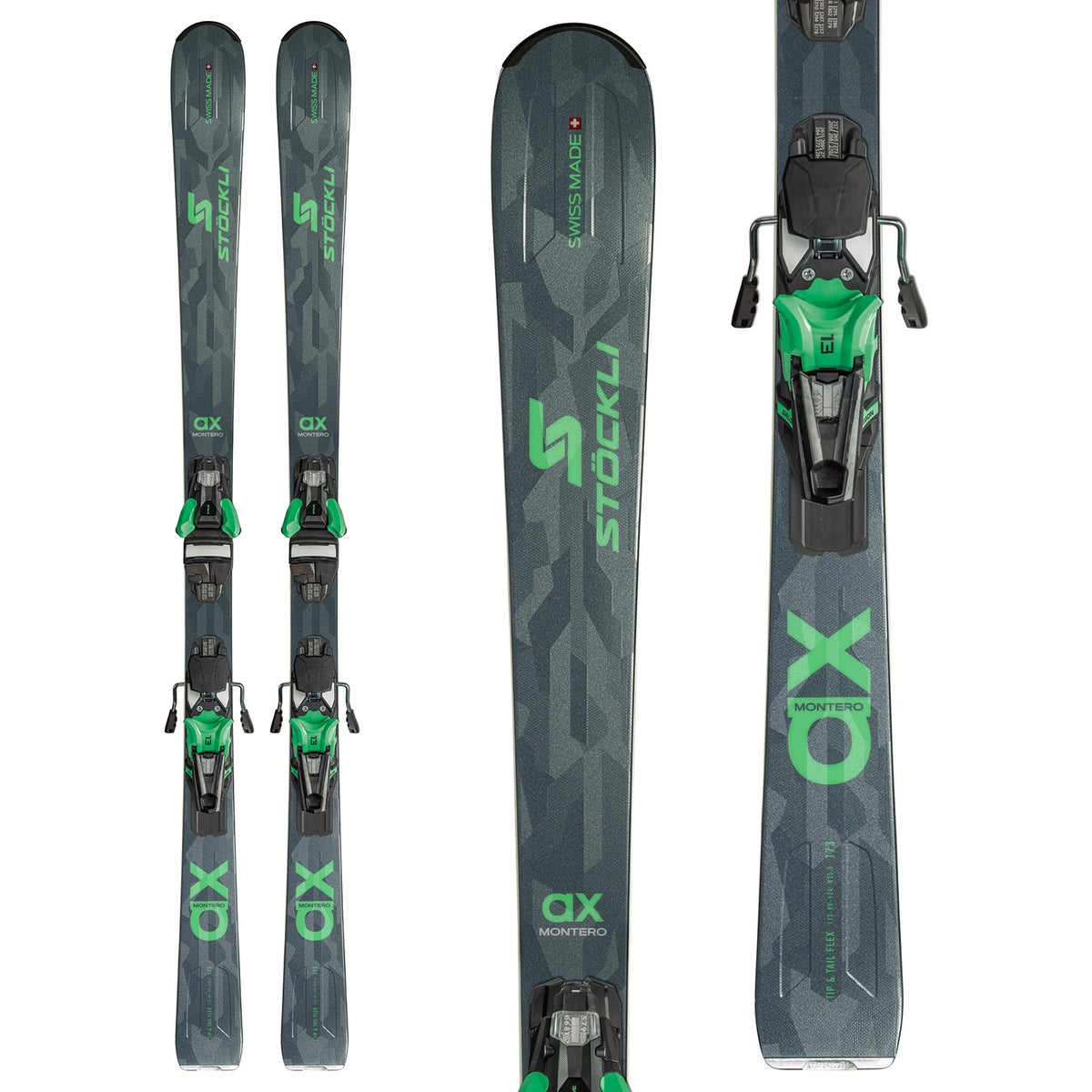 Stöckli Montero AX Skis + Strive 13 Demo Ski Bindings 2026