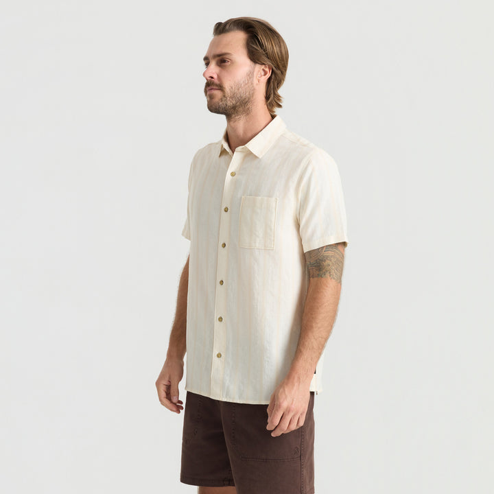 Roark Crosswinds Short-Sleeve Woven Shirt - Men's Unbleached