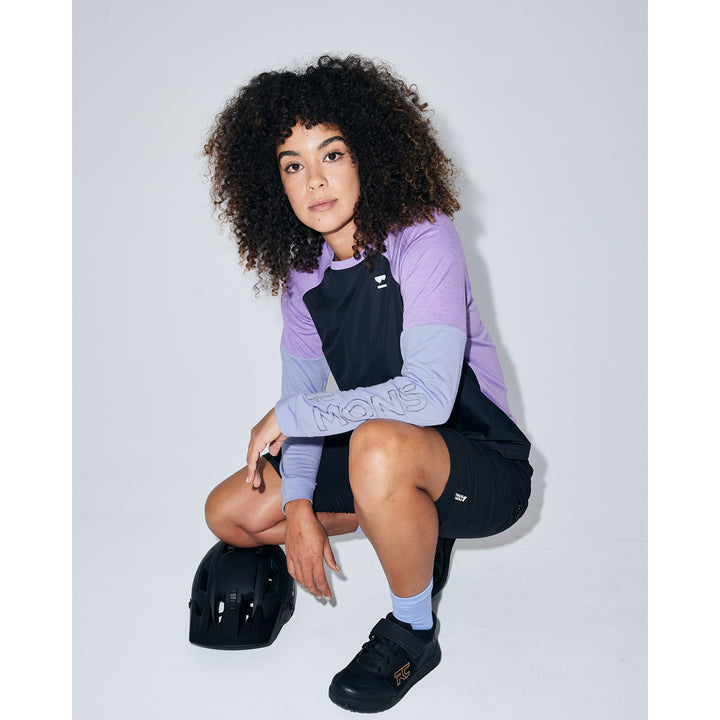 MONS ROYALE Tarn Merino Shift Tee - Women's Skyline/Bloom
