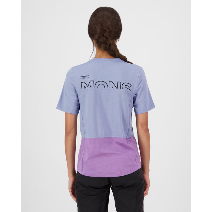 MONS ROYALE Tarn Merino Shift Tee - Women's Skyline/Bloom