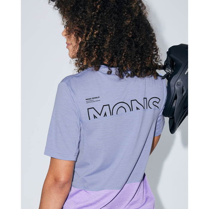 MONS ROYALE Tarn Merino Shift Tee - Women's Skyline/Bloom