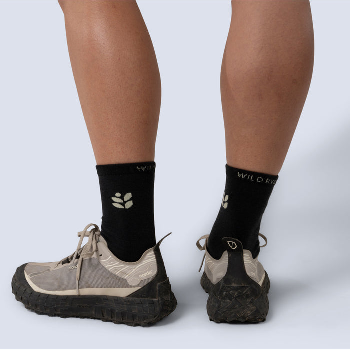 Wild Rye Bike Socks - Women's Butter Logo