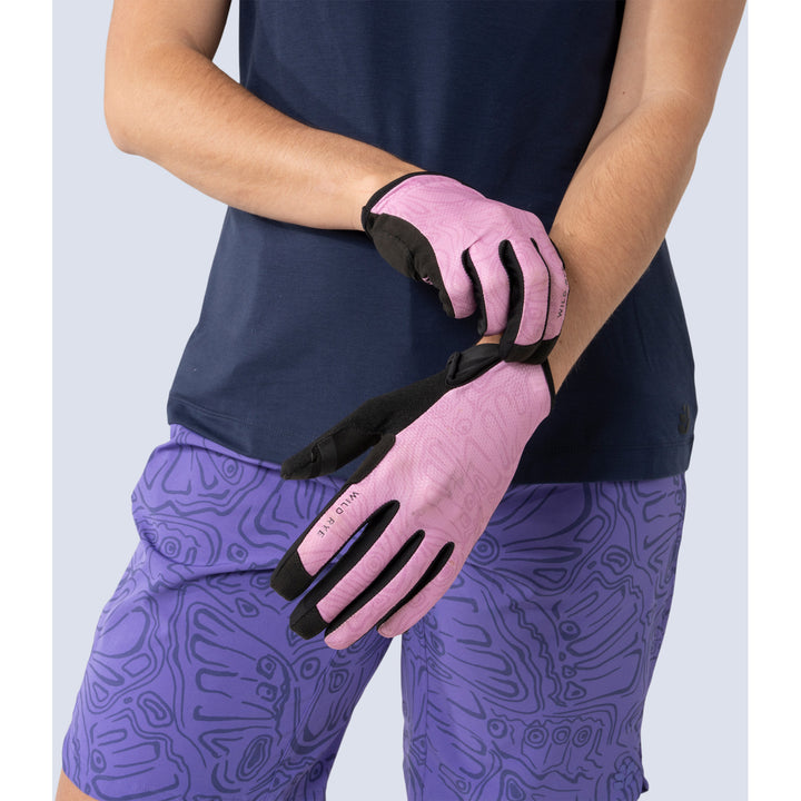 Wild Rye Galena Gel Bike Gloves - Women's Alpenglow Wings