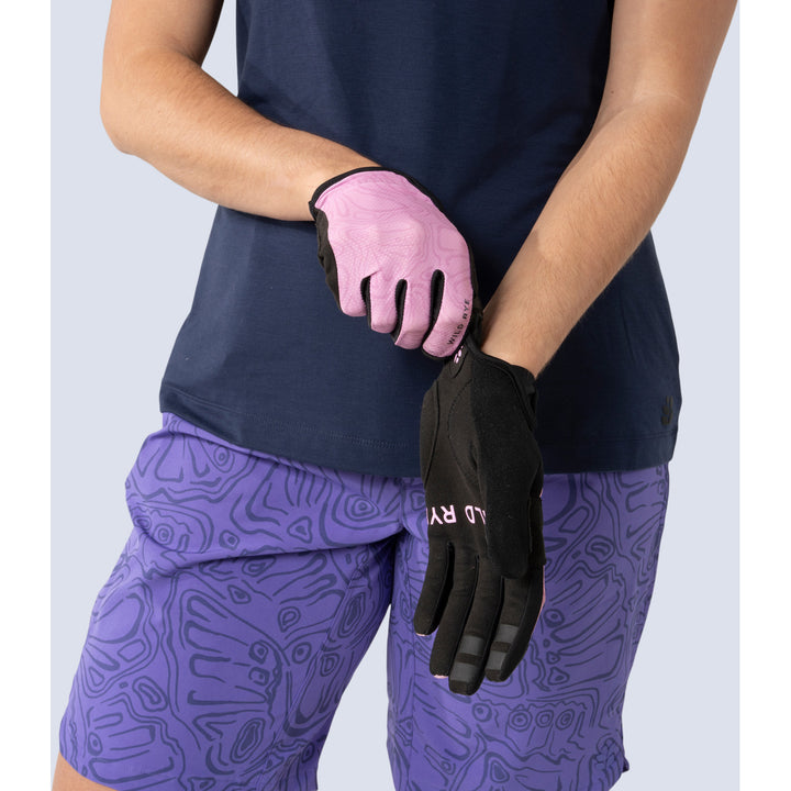 Wild Rye Galena Gel Bike Gloves - Women's Alpenglow Wings