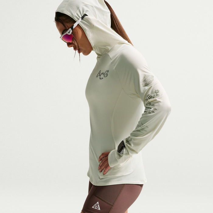 Nike ACG Dri-Fit UV Silver CHS Long-Sleeve Hoodie - Women's Sea Glass/Sea Glass/Summit White