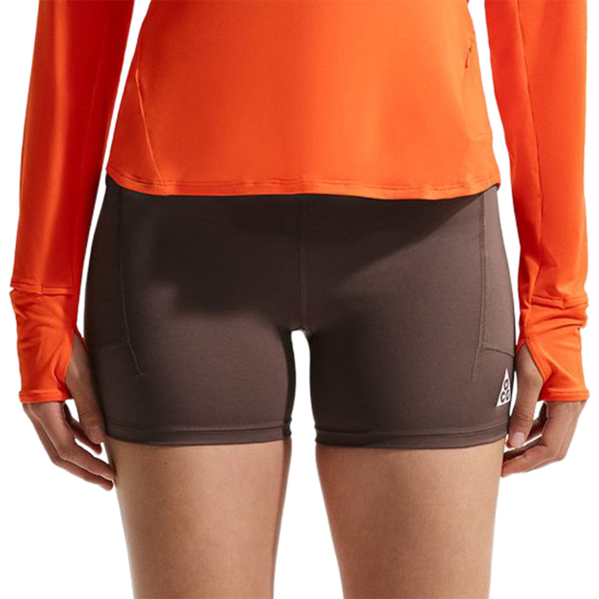 Nike ACG Dri-Fit High Waisted 4" Shorts - Women's Ironstone/Cave Stone/Summit White