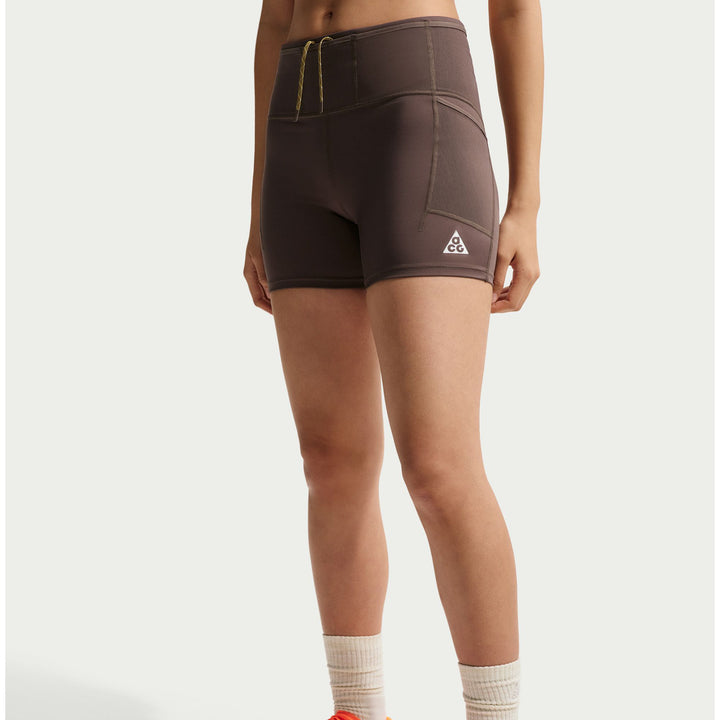 Nike ACG Dri-Fit High Waisted 4" Shorts - Women's Ironstone/Cave Stone/Summit White