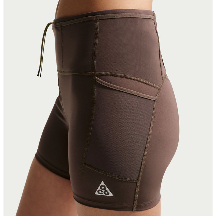 Nike ACG Dri-Fit High Waisted 4" Shorts - Women's Ironstone/Cave Stone/Summit White