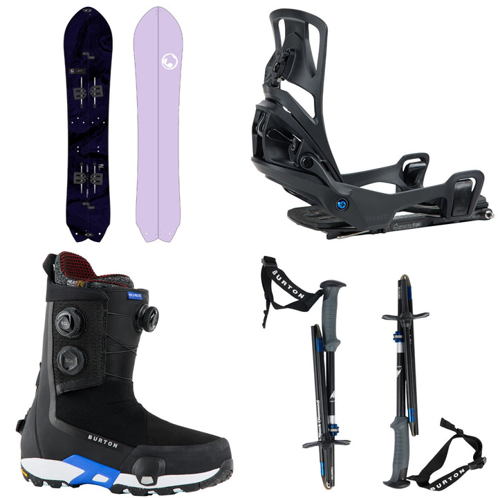 Burton Fish 3D Splitboard + Step On Splitboard Bindings + Highshot X Pro Step On Snowboard Boots + x Black Diamond Compactor Poles 2026