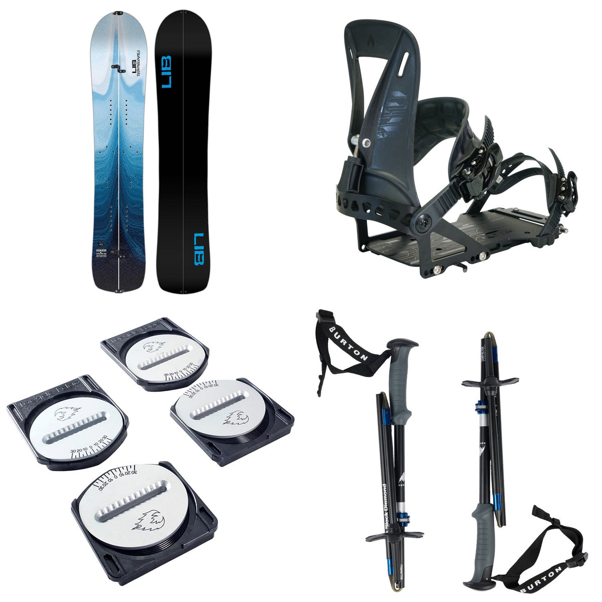 Lib Tech Escalator Splitboard + Spark R&D Surge ST Splitboard Bindings + Spark Pucks + Burton x Black Diamond Compactor Poles 2026