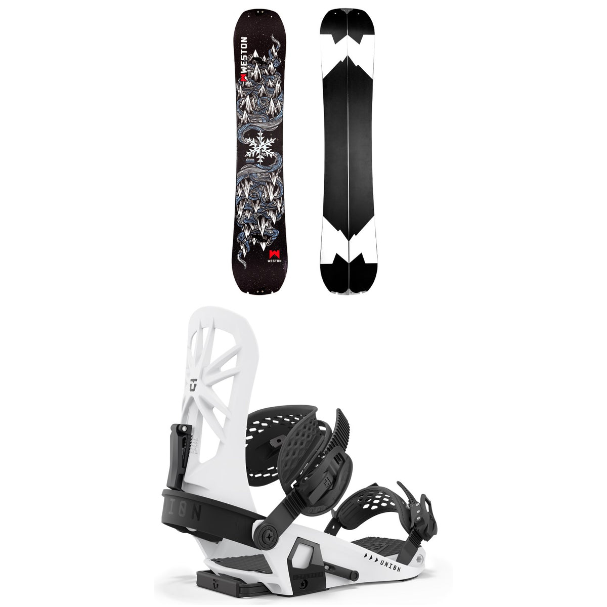 Weston Dream Machine Splitboard + Union Explorer Splitboard Bindings 2026