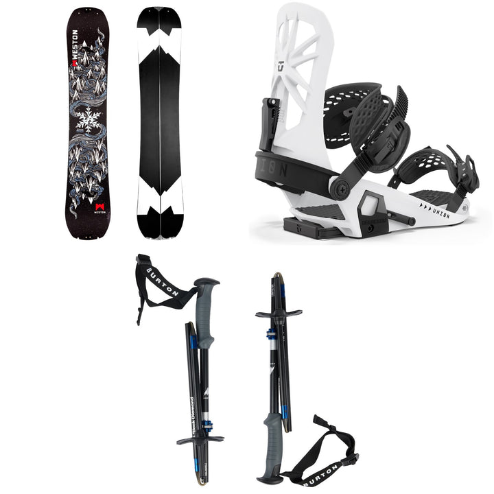 Weston Dream Machine Splitboard + Union Explorer Splitboard Bindings + Burton x Black Diamond Compactor Poles 2026