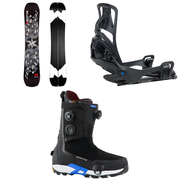 Weston Dream Machine Splitboard + Burton Step On Splitboard Bindings + Highshot X Pro Step On Snowboard Boots 2026